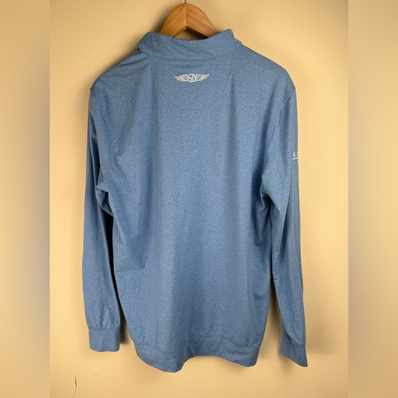 Straight Down Ballard Quarter Zip Royale Blue Pullover Men's Size Medium Golf - Picture 2 of 9